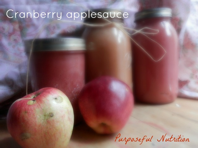 Cranberry Applesauce by Purposeful Nutrition - featured at Natural Family Friday