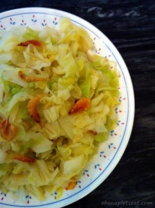cabbage with shrimp